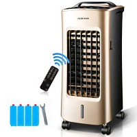 JiaQi Personal Air Cooler Air Conditioner Fan Portable Office Air Conditioner Cooling Humidification-Golden - B07G65C7WJ